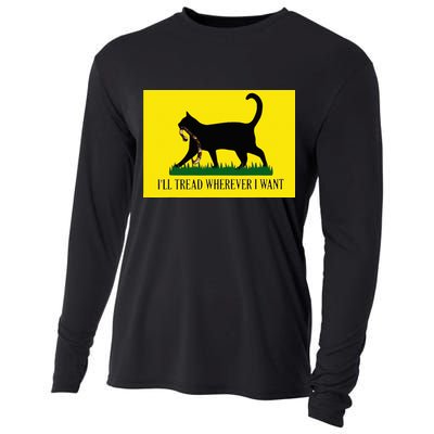 ILl Tread Wherever I Want Childless Cat Lady For Kamala Cooling Performance Long Sleeve Crew