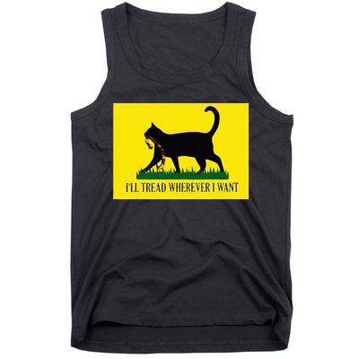 ILl Tread Wherever I Want Childless Cat Lady For Kamala Tank Top
