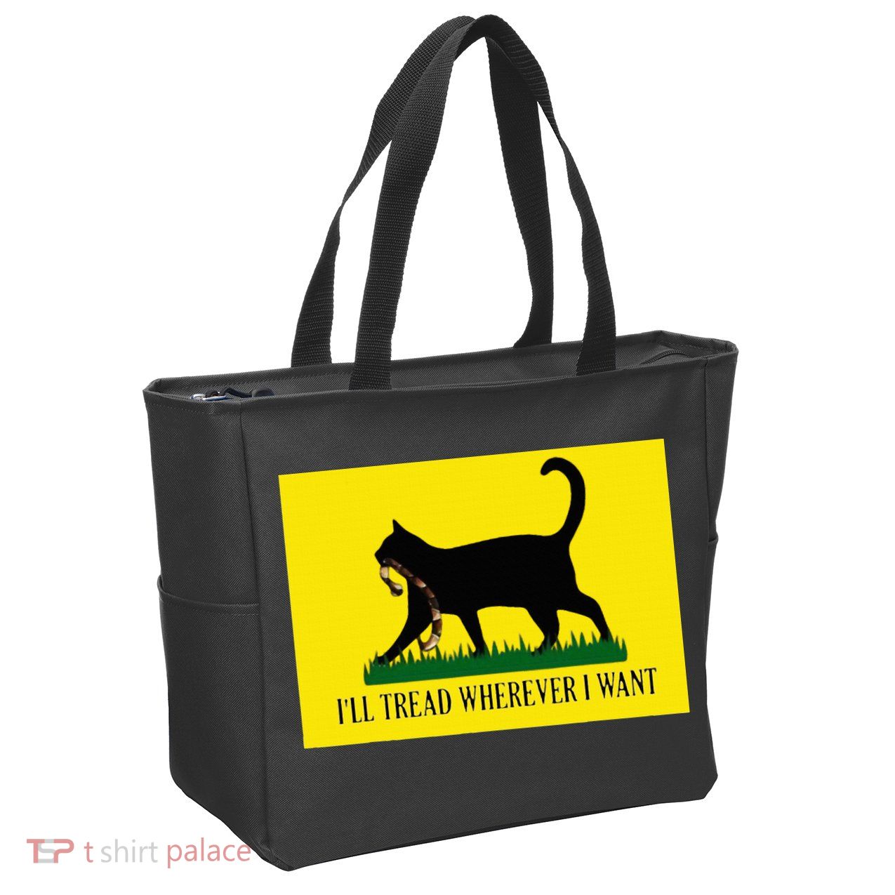 ILl Tread Wherever I Want Childless Cat Lady For Kamala Zip Tote Bag