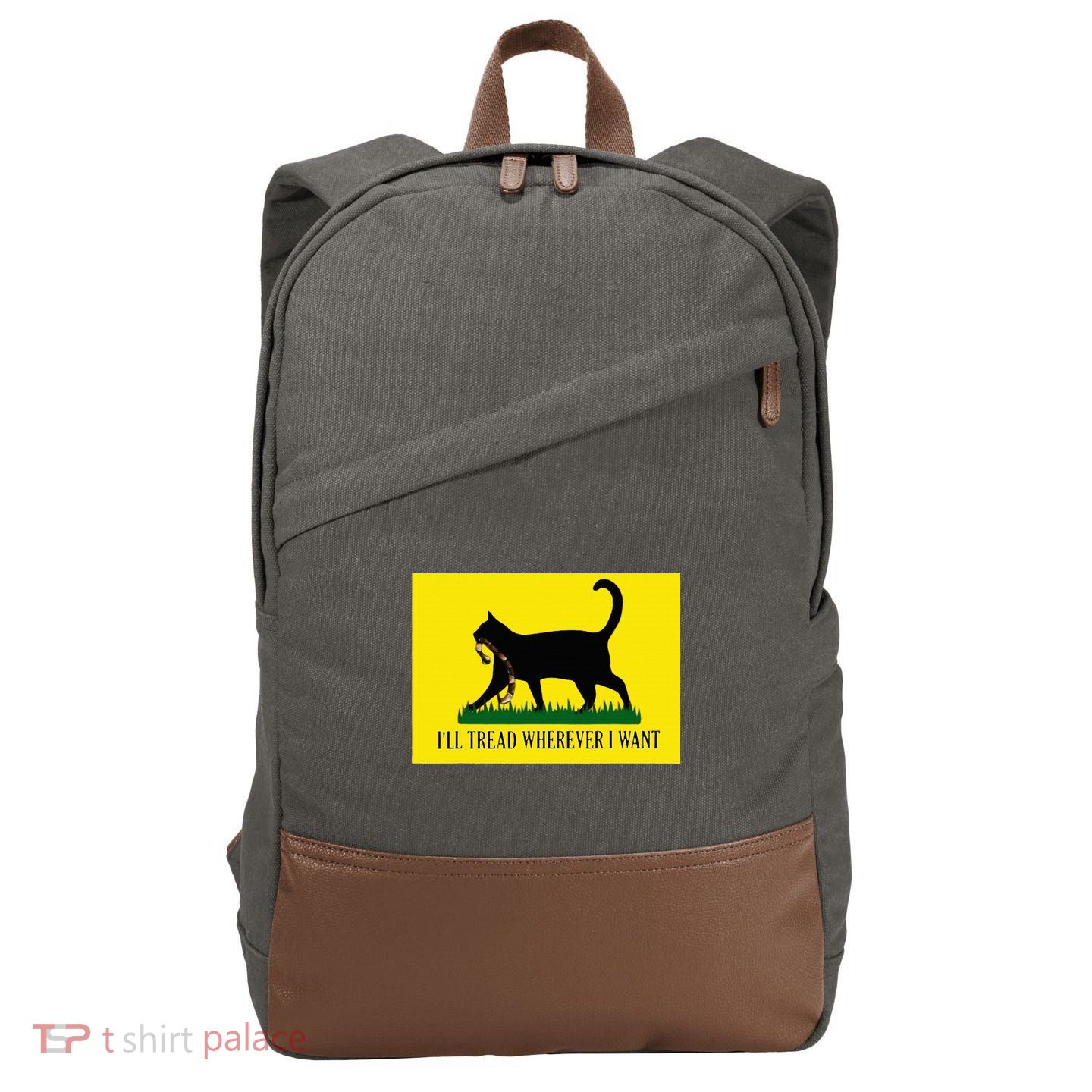 ILl Tread Wherever I Want Childless Cat Lady For Kamala Cotton Canvas Backpack