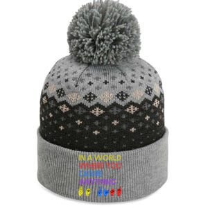 In The World Where You Can Be Anything Be Kind Sign Language Cool Gift The Baniff Cuffed Pom Beanie