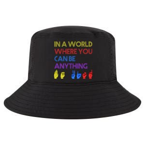 In The World Where You Can Be Anything Be Kind Sign Language Cool Gift Cool Comfort Performance Bucket Hat