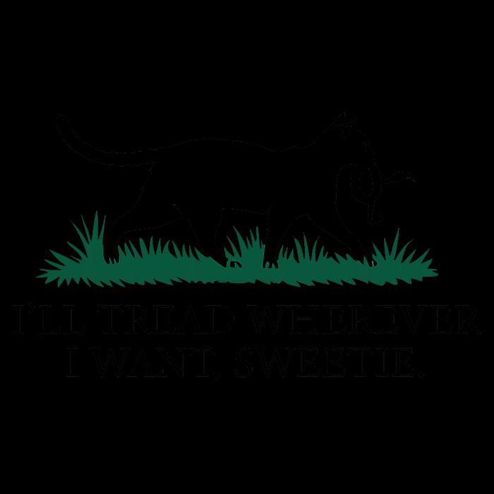 I’Ll Tread Wherever I Want Sweetie Cat Lady Zip Tote Bag