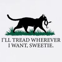 I’Ll Tread Wherever I Want Sweetie Cat Lady Garment-Dyed Fleece Hoodie