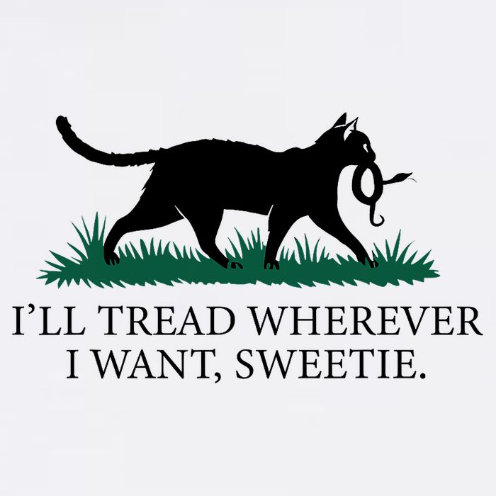 I’Ll Tread Wherever I Want Sweetie Cat Lady Garment-Dyed Fleece Hoodie