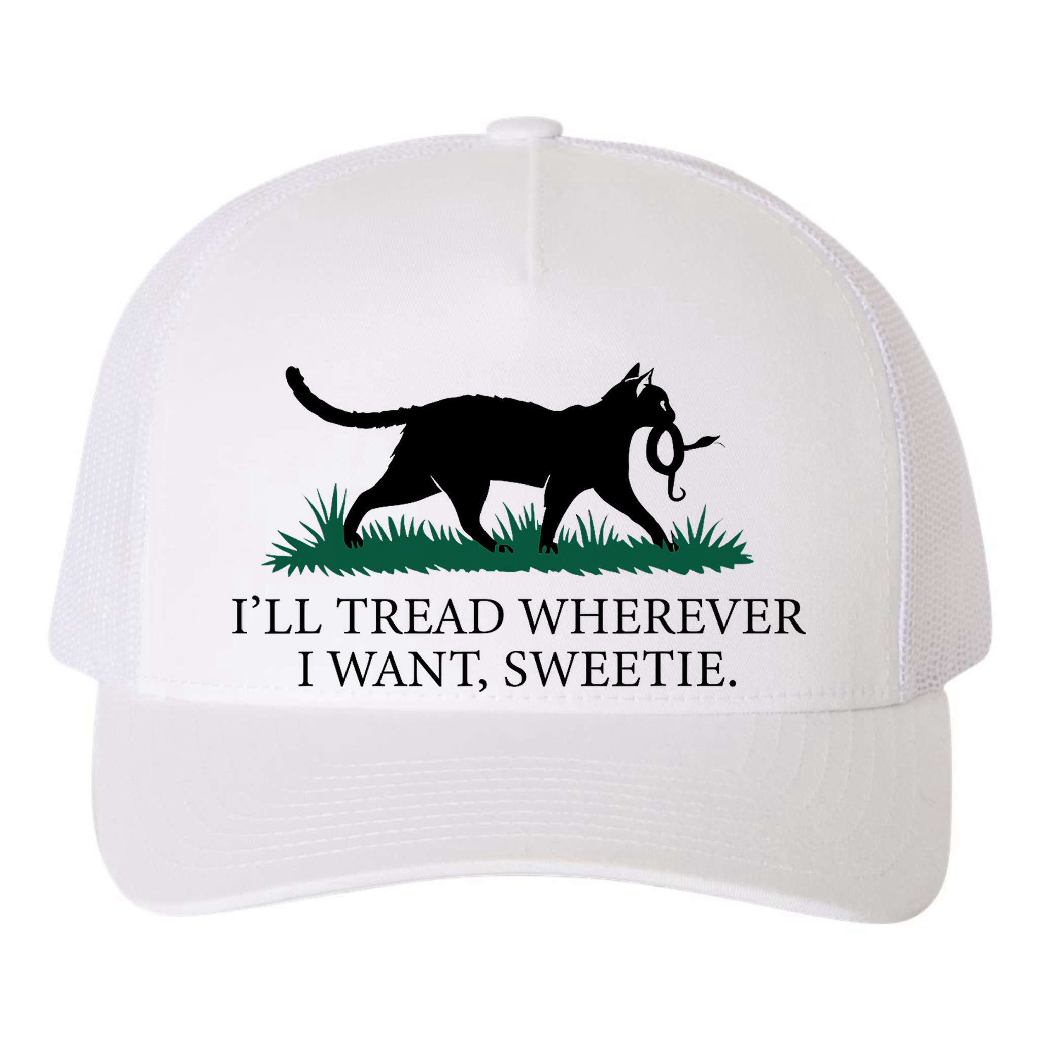 I’Ll Tread Wherever I Want Sweetie Cat Lady Yupoong Adult 5-Panel Trucker Hat