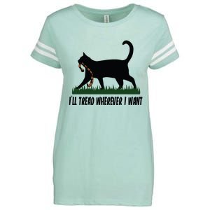 Ill Tread Wherever I Want Cat Ladies For Kamala Funny Enza Ladies Jersey Football T-Shirt