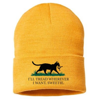 I’Ll Tread Wherever I Want Sweetie Cat Lady Sustainable Knit Beanie