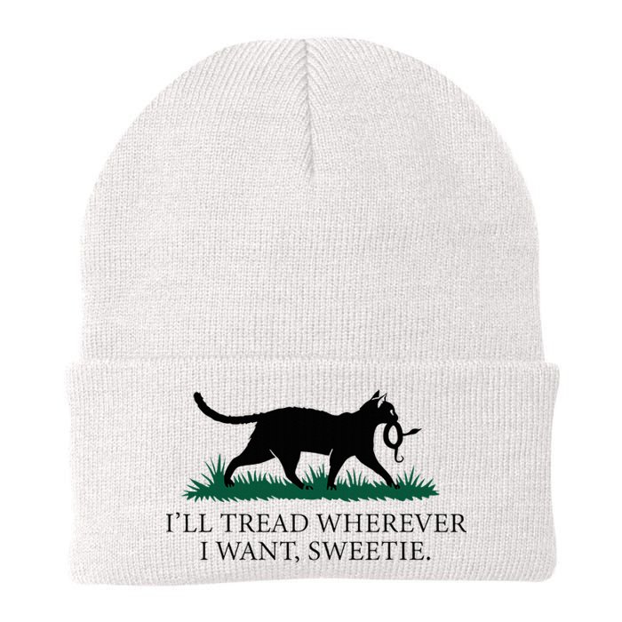 I’Ll Tread Wherever I Want Sweetie Cat Lady Knit Cap Winter Beanie