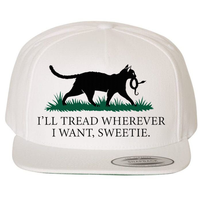 I’Ll Tread Wherever I Want Sweetie Cat Lady Wool Snapback Cap