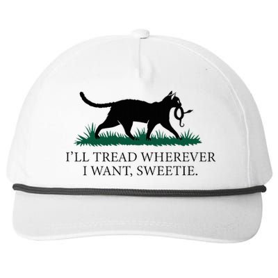 I’Ll Tread Wherever I Want Sweetie Cat Lady Snapback Five-Panel Rope Hat