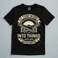 I Turn wood into things what's your superpower carpenter T-Shirt