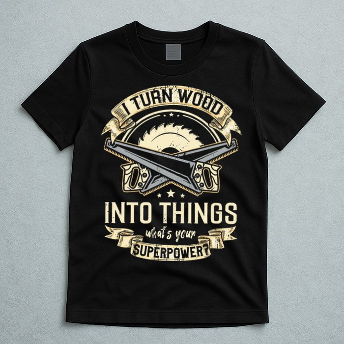 I Turn wood into things what's your superpower carpenter T-Shirt