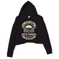 I Turn wood into things what's your superpower carpenter Crop Fleece Hoodie