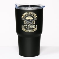 I Turn wood into things what's your superpower carpenter Tumbler