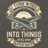 I Turn wood into things what's your superpower carpenter Cotton Canvas Backpack