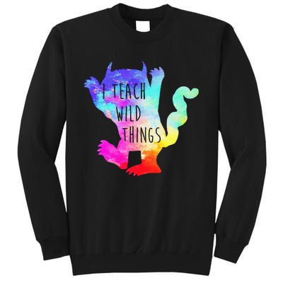 I Teach Wild Things Monster Funny Halloween Gifts Tall Sweatshirt