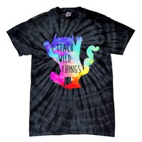 I Teach Wild Things Monster Funny Halloween Gifts Tie-Dye T-Shirt