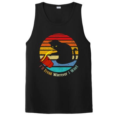 ILl Tread Wherever I Want Funny Cat Lover PosiCharge Competitor Tank