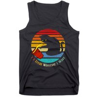 ILl Tread Wherever I Want Funny Cat Lover Tank Top