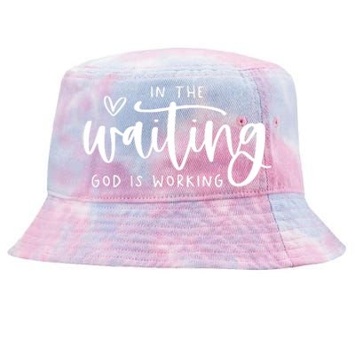 In The Waiting God Is Working Christian Easter Day Tie-Dyed Bucket Hat