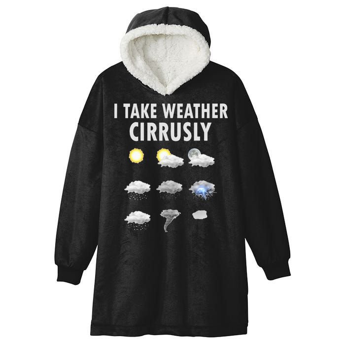 I Take Weather Cirrusly Meteorology Meteorologist Hooded Wearable Blanket