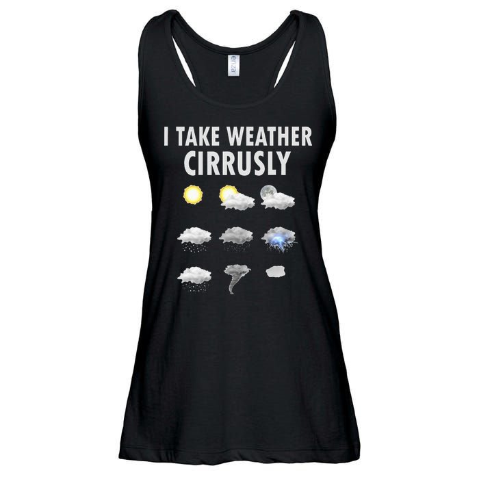 I Take Weather Cirrusly Meteorology Meteorologist Ladies Essential Flowy Tank