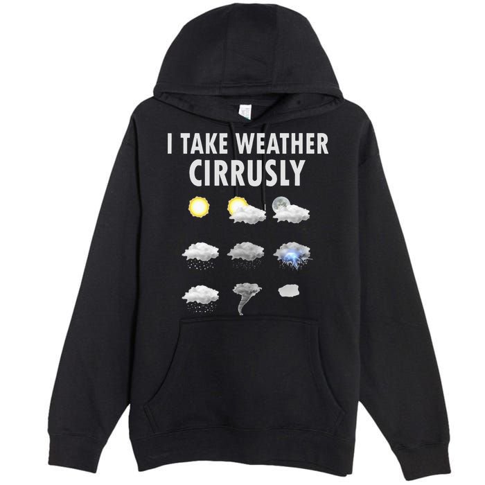 I Take Weather Cirrusly Meteorology Meteorologist Premium Pullover Hoodie