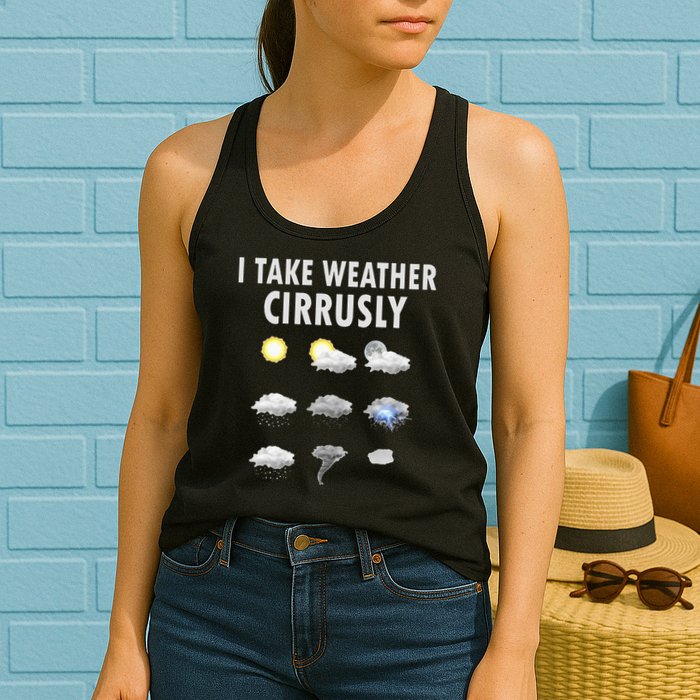 I Take Weather Cirrusly Meteorology Meteorologist Womens Tank Top