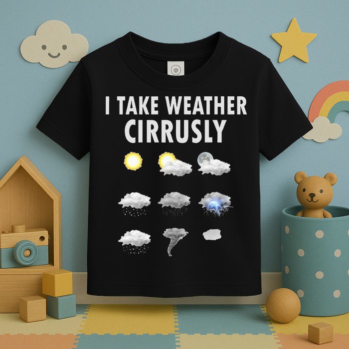 I Take Weather Cirrusly Meteorology Meteorologist Toddler T-Shirt