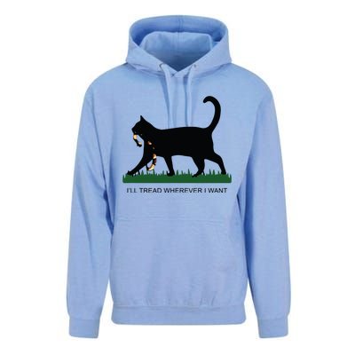 Ill Tread Wherever I Want Childless Cat Lady For Kamala Unisex Surf Hoodie