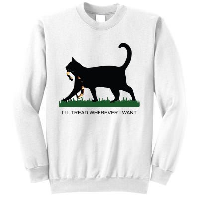 Ill Tread Wherever I Want Childless Cat Lady For Kamala Sweatshirt