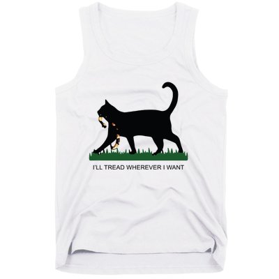 Ill Tread Wherever I Want Childless Cat Lady For Kamala Tank Top