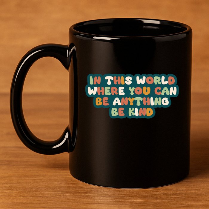 In This World Where You Can Be Anything Be Kind 11oz C Handle Ceramic Mug
