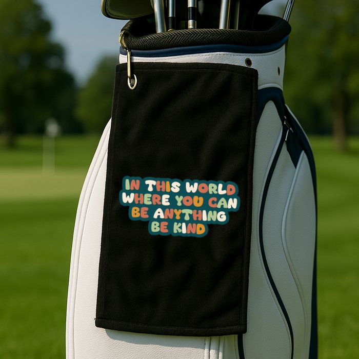 In This World Where You Can Be Anything Be Kind Golf Towel