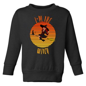 Im The Witch Funny Halloween Women 100% Witch Halloween Funny Spooky Witch Toddler Sweatshirt