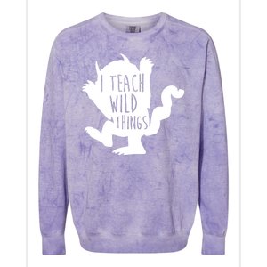 I Teach Wild Things Colorblast Crewneck Sweatshirt