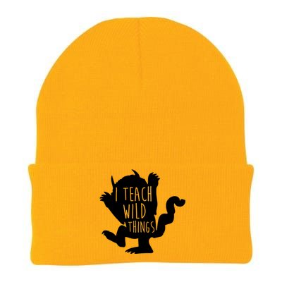 I Teach Wild Things Knit Cap Winter Beanie