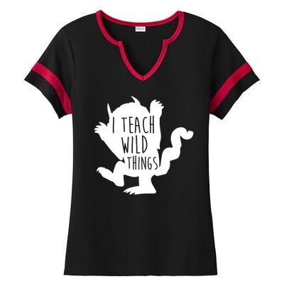 I Teach Wild Things Ladies Halftime Notch Neck Tee