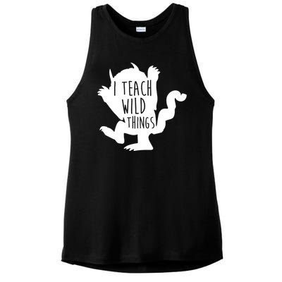 I Teach Wild Things Ladies PosiCharge Tri-Blend Wicking Tank