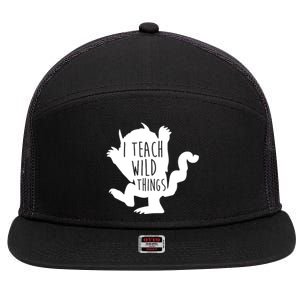 I Teach Wild Things 7 Panel Mesh Trucker Snapback Hat