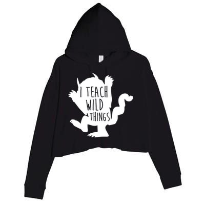 I Teach Wild Things Crop Fleece Hoodie