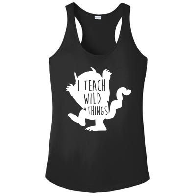 I Teach Wild Things Ladies PosiCharge Competitor Racerback Tank