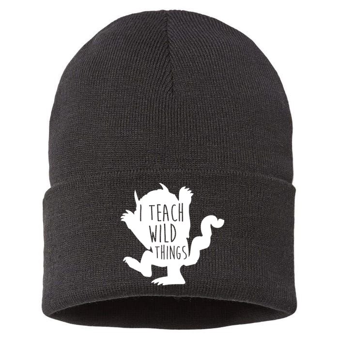 I Teach Wild Things Sustainable Knit Beanie