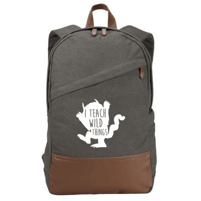 I Teach Wild Things Cotton Canvas Backpack