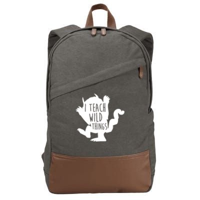 I Teach Wild Things Cotton Canvas Backpack