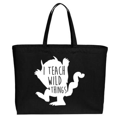 I Teach Wild Things Cotton Canvas Jumbo Tote