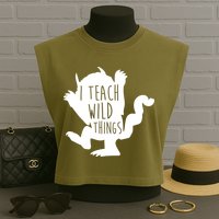 I Teach Wild Things Garment-Dyed Women's Muscle Tee