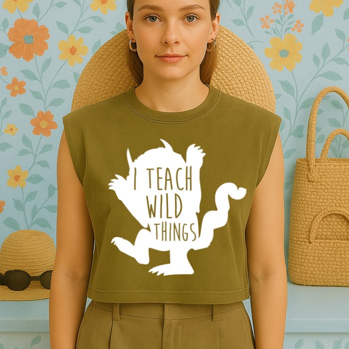I Teach Wild Things Garment-Dyed Women's Muscle Tee