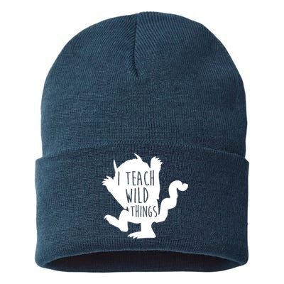 I Teach Wild Things Sustainable Knit Beanie